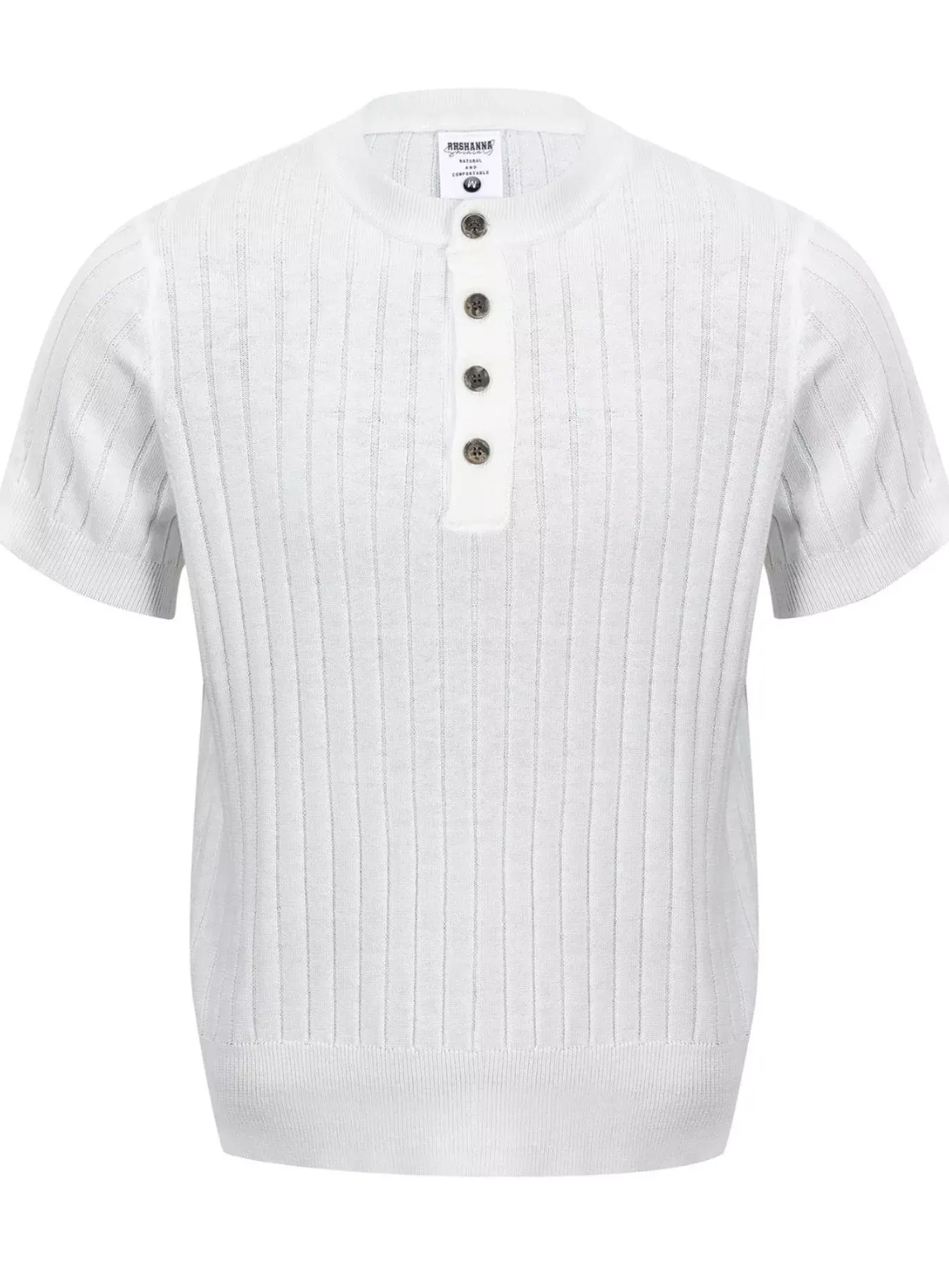 Men's Short Sleeve Ribbed Knit Top